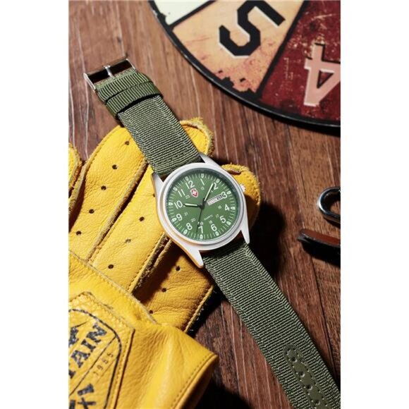 Unisex Military Watches Sport Textile Nylon Strap Stylish Men Watch Luminous - Picture 3 of 7